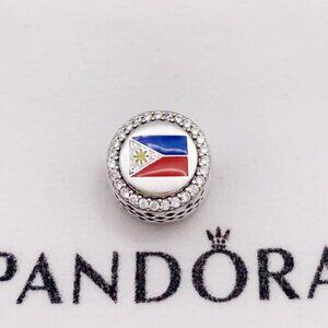 Pandora Philippines Flag Bead Charm S925 Sterling Silver